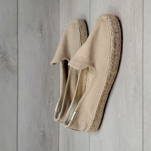 Anthropologie Soludos Womens Canvas Espadrille Loafer Slip on shoes sz 8.5 - Picture 1 of 12